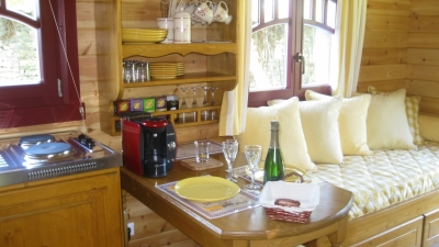 Roulotte espace de vie